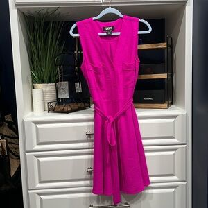 DKNY hot pink dress size 12 with pockets like new